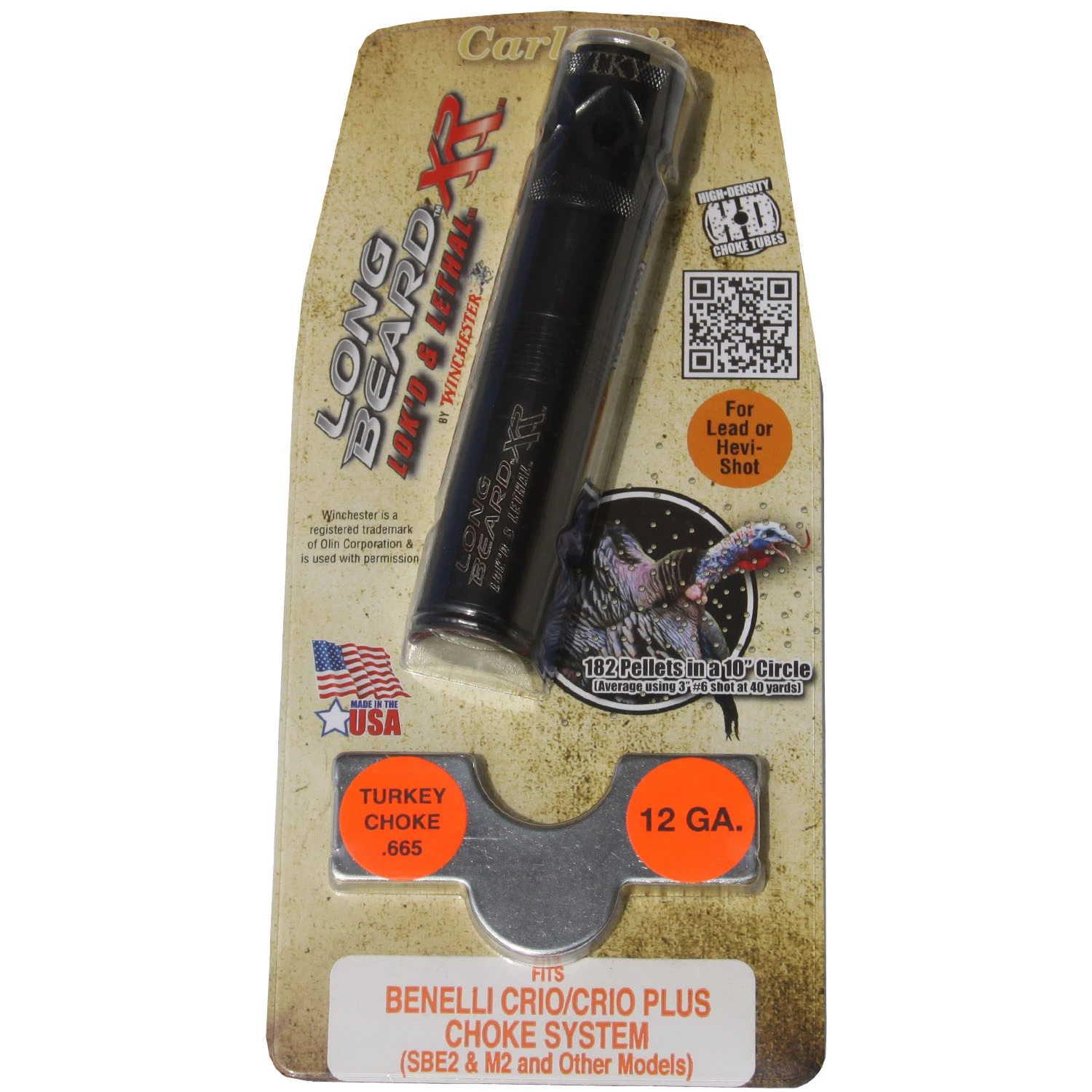 Carlson's Choke Tubes Carlson’s Choke Tubes BENELLI CRIO PLUS LONG BEARD XR TURKEY CHOKE TUBES 12GA .665 70150 4 Carlson's Choke Tubes Carlson’s Choke Tubes BENELLI CRIO PLUS LONG BEARD XR TURKEY CHOKE TUBES 12GA .665 70150 - Image 2