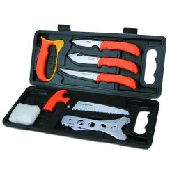Outdoor Edge Knives Outdoor Edge WildPak Hunting Field Dressing Kit, Complete 8-Piece Knife Portable Butcher Game Processor Set WP-2