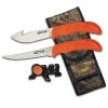 Outdoor Edge Knives Outdoor Edge Wild Bone 2 Knife Hunting Set – Gut Hook Skinning Knife, Boning/Fillet Knife, Sharpener, Sheath WB-4C