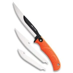 Outdoor Edge Knives Outdoor Edge RazorMax Replaceable Fixed Blade Skinning & Boning Hunting Knife With Nylon Sheath Blaze Orange RMB-20