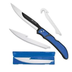 Outdoor Edge Knives Outdoor Edge RazorFin Folding Fillet Knife With Boning-Fillet Blades, Gutting Blade Blue RFU-50C
