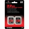 Stealth Cam SD HC Memory Card 32GB 2 Pack STC-32GB-2PK 2 Stealth Cam SD HC Memory Card 32GB 2 Pack STC-32GB-2PK -Walker's Sales Shop Stealthcam 02726 Stealth Cam 32GB SD CARD DOUBLE PACK STC 32GB 2PK